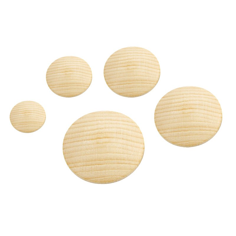 5 Holzcabochons